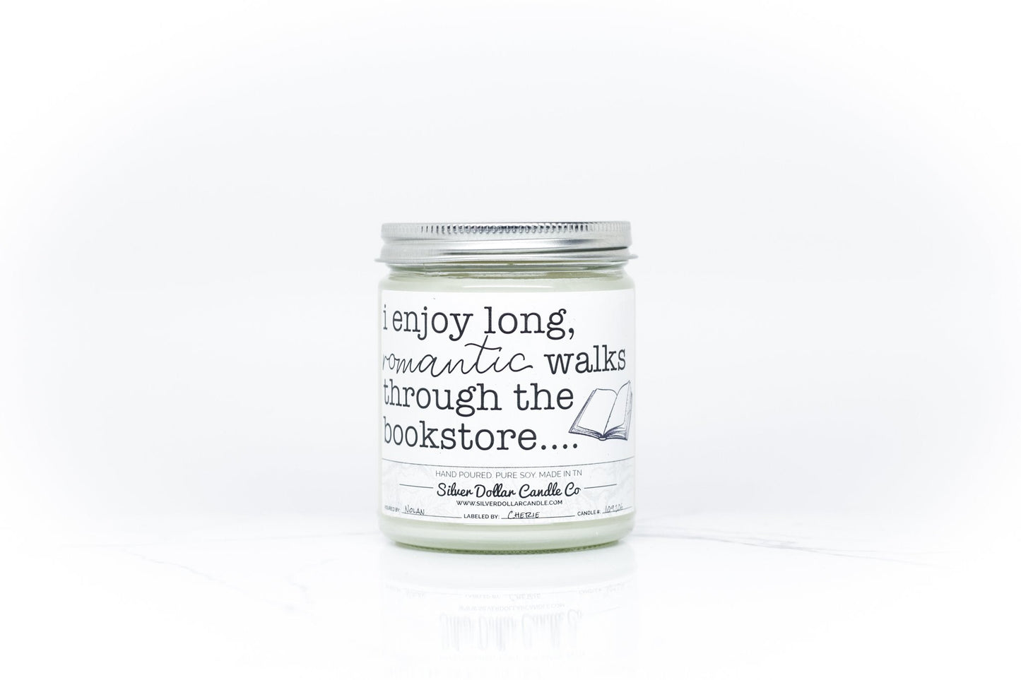 'I Enjoy Long Walks Through The Bookstore' Candle